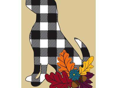 Fall dog Garden Flag