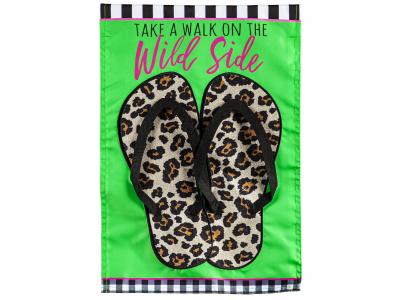 Animal Flip Flops Garden Flag