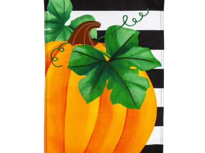 Pumpkin Stripe House Flag
