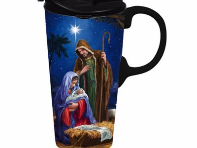 Travel Cup w/ box, Nativity Scene 17 oz.