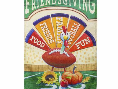 Friendsgiving Turkey Garden Flag