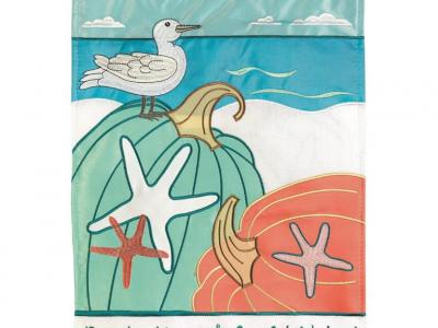 COASTAL FALL PUMPKINS House Flag