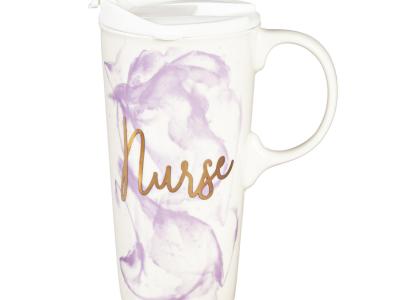 Ceramic Perfect Travel Cup, w/ box, Nurse 17 oz.